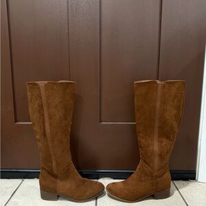 Target Brown Suede Heeled Boots